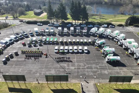 Toda su flota de maquinaria, presentada en Lugo. UTE Eco Lugo