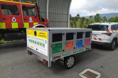 Remolque punto limpio móvil Compact. Concello de Boiro