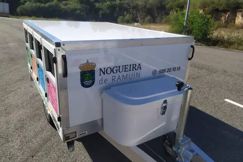 Remolque punto limpio móvil Compact. Concello de Nogueira de Ramuín
